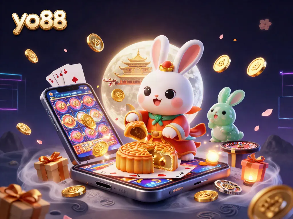 Experience the excitement of yo88 with vibrant casino gaming scenes featuring playful characters.