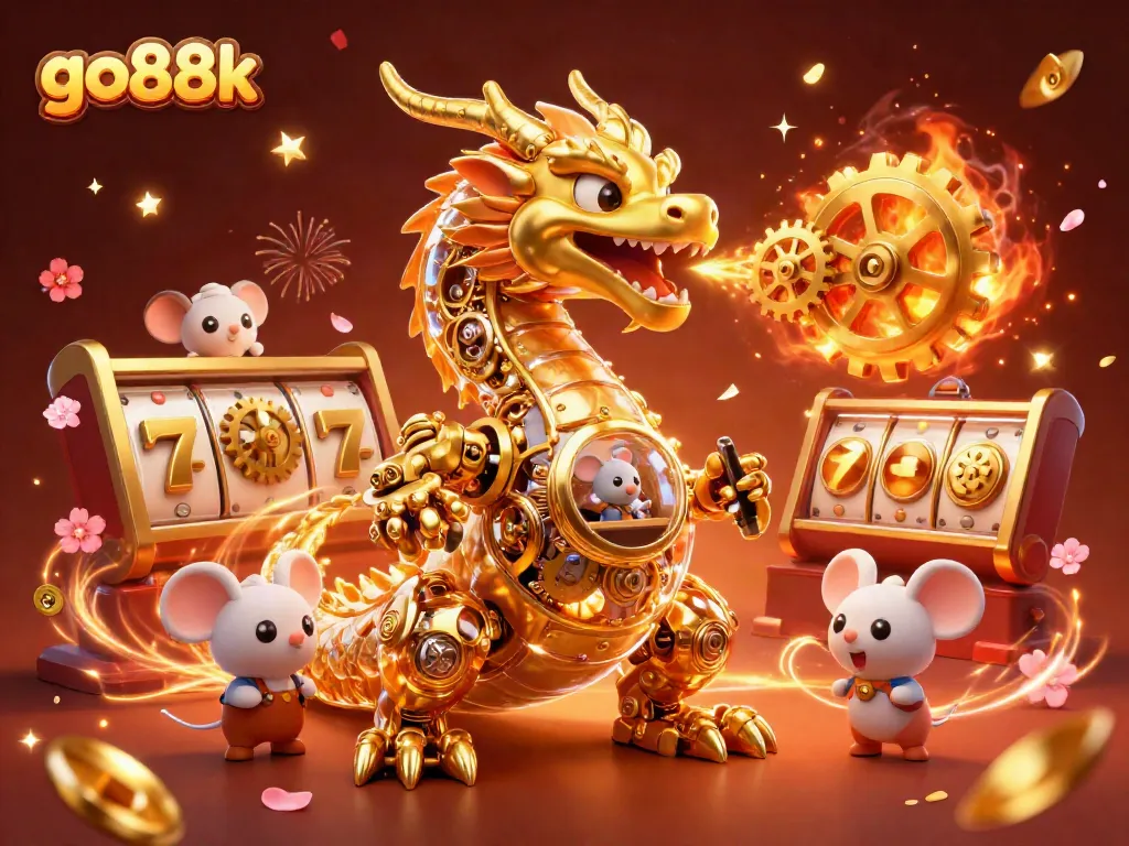 Experience thrilling spins with go88k's golden dragon and exciting slot reels in a vibrant celebration.