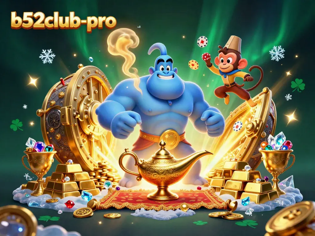 Win massive jackpots with b52club-pro in this vibrant casino fantasy scene.