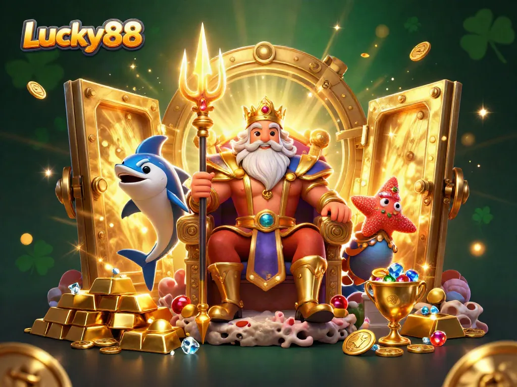 Experience exhilarating wins at Lucky88, featuring Neptune and treasures in vibrant 3D casino style.