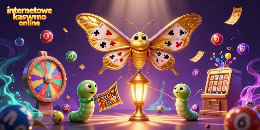Experience exciting gaming action at internetowe kasyno online with vivid lottery-themed digital art.