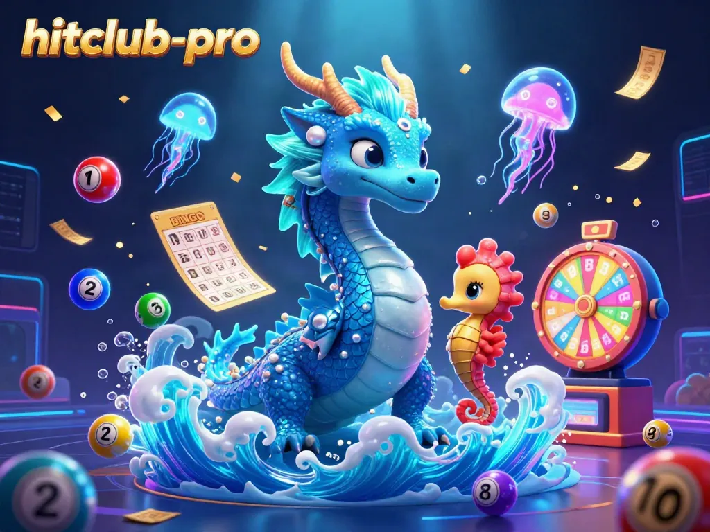 Engage with hitclub-pro's exciting gaming world featuring dynamic lottery elements and vibrant underwater characters.