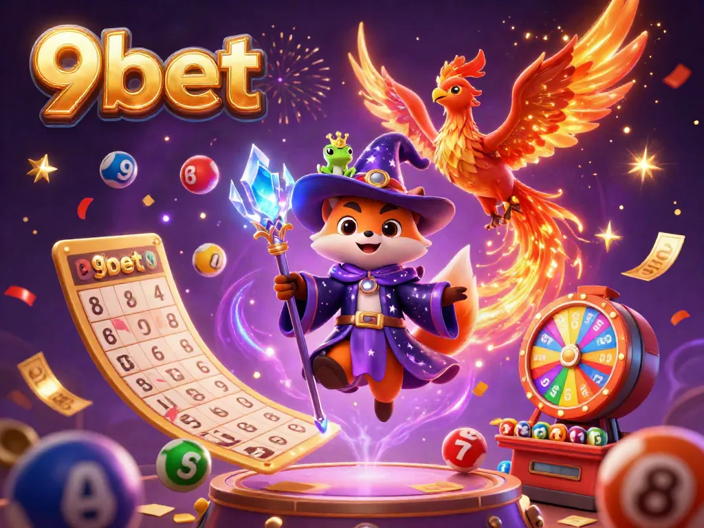 Engage in thrilling casino experiences with 9bet's vibrant gaming scene featuring magical characters and dynamic elements.