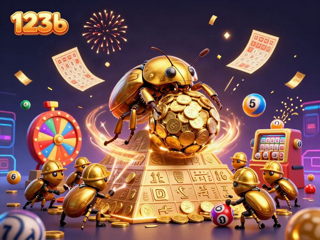 Experience thrilling gameplay with 123 b in a vibrant golden casino scene filled with rewards.