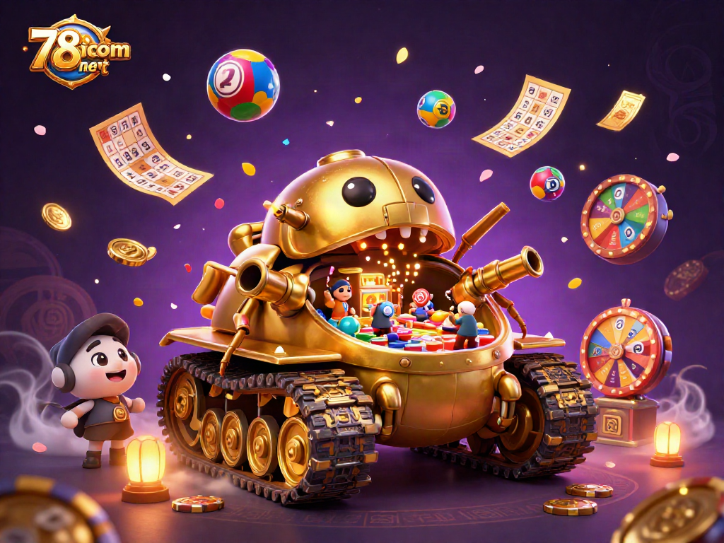 Engage with exciting gameplay at 78wincom net with a vibrant casino-themed illustration.