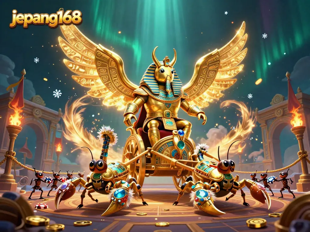 Experience vibrant gaming action with jepang168's dynamic illustrated casino scene featuring iconic symbols.