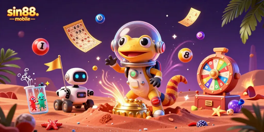 Engage with the thrilling sin88-mobile casino experience as the Martian gecko discovers hidden treasures.
