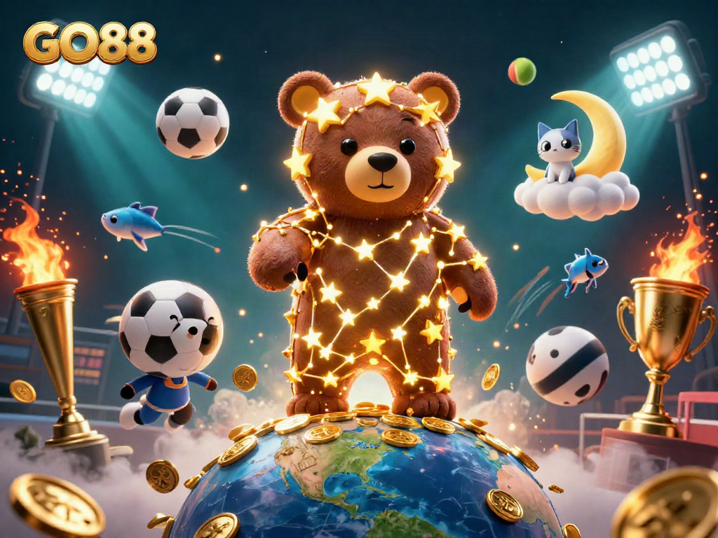 Experience thrilling gameplay at GO88 with vibrant digital casino elements and engaging symbols.
