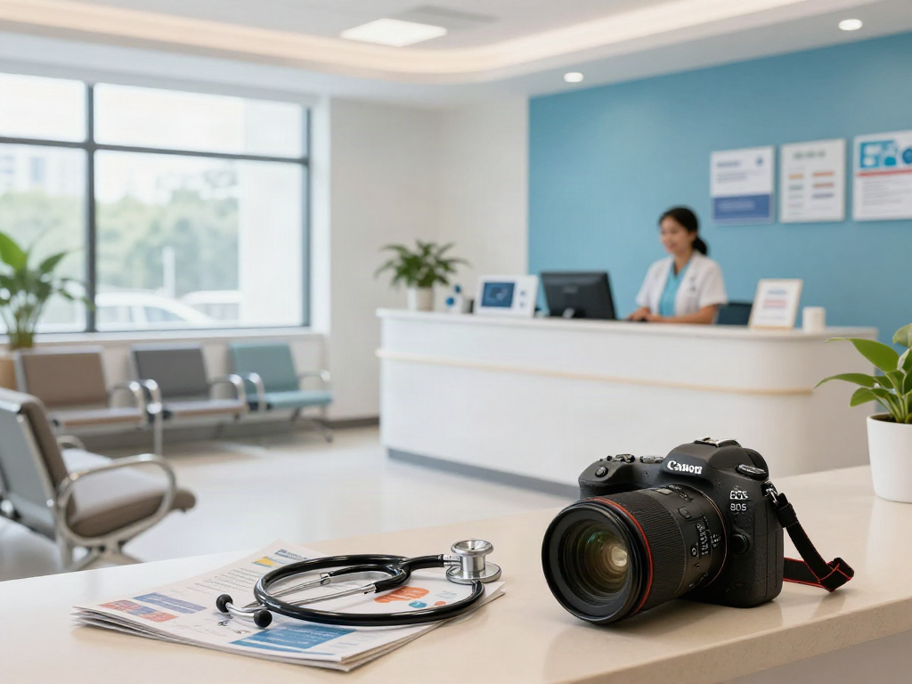 "link slot healthcare services, modern health clinic reception area."