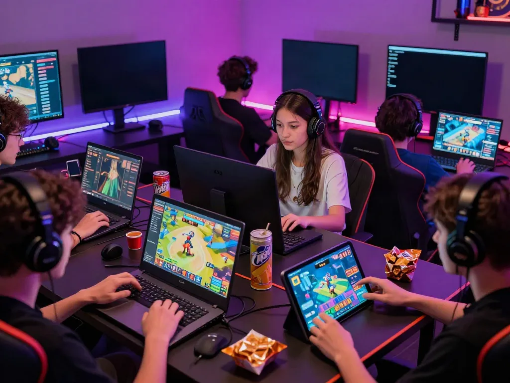Engaged players at HITCLUB enjoying immersive online gaming experience.