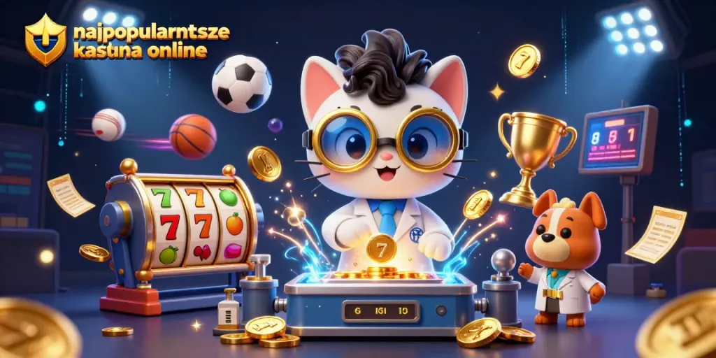 Engage with the thrilling world of najpopularniejsze kasyna online through this dynamic casino-themed 3D illustration.