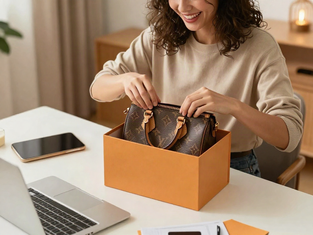 Exciting unboxing of high-quality bags showcasing the best in e-commerce.