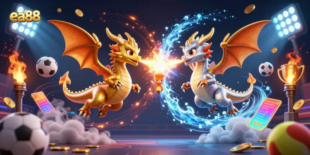 Engage in thrilling sports betting adventures with EA88 featuring dynamic dragons and exciting game elements!